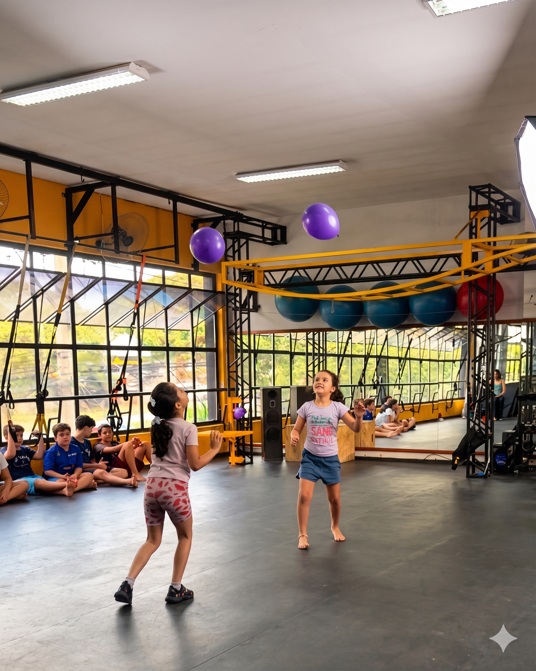 Aula de Funcional Kids da Academia Saúde & Cia