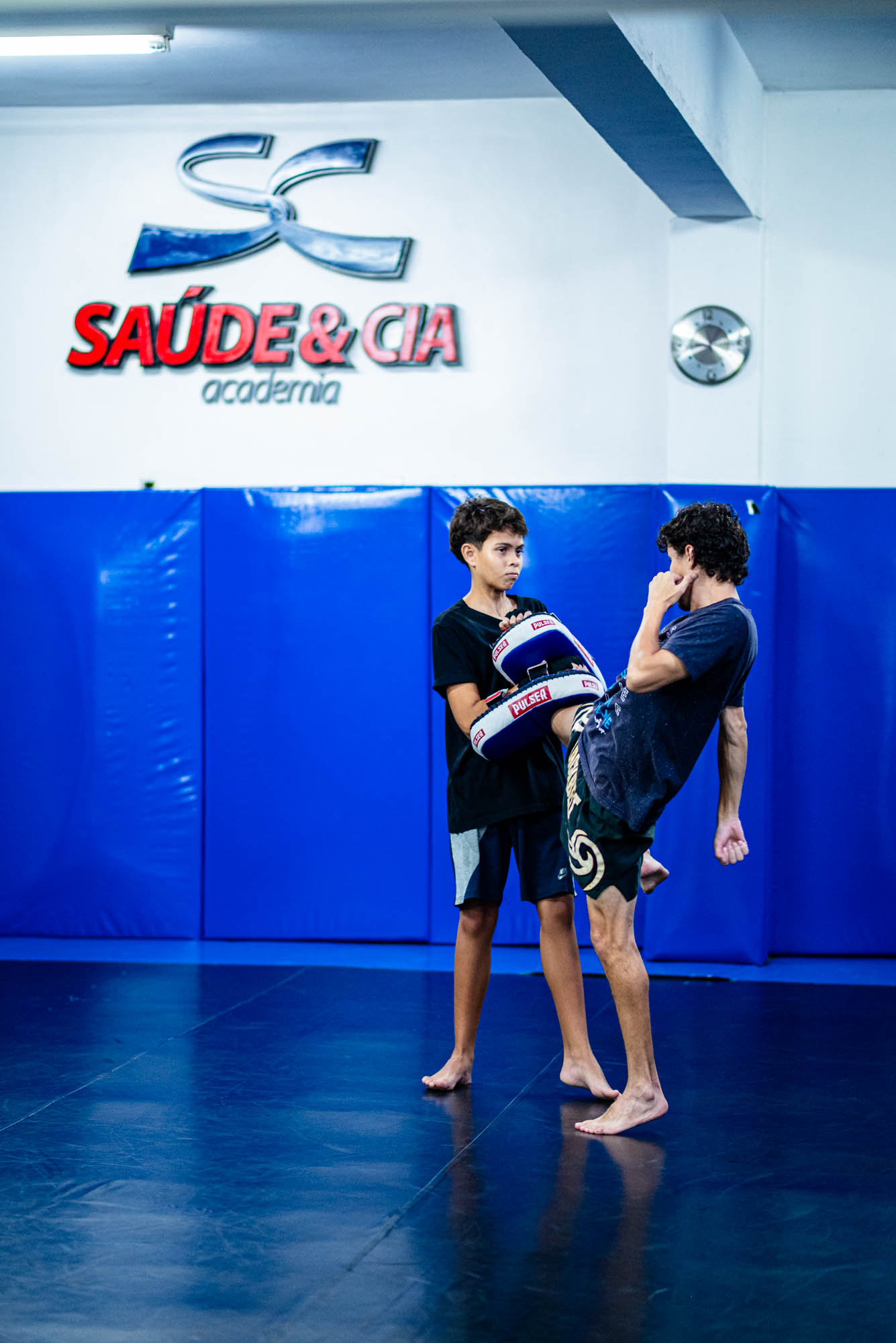 Aula de Muay Thai adulto da Academia Saúde & Cia